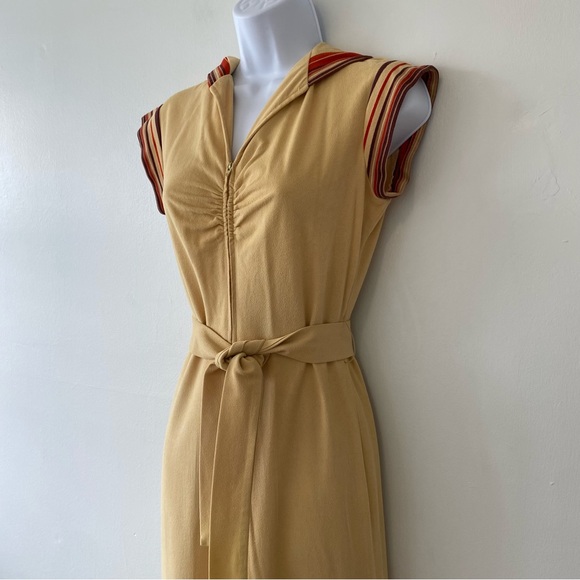 Vintage NuPhase wide leg hooded jumpsuit with tie belt - Picture 5 of 11